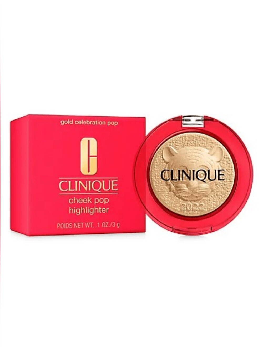 CLINIQUE Cheek Pop Highlighter GOLD CELEBRATION POP Tiger LUNAR NEW YEAR 2022 - Picture 4 of 11